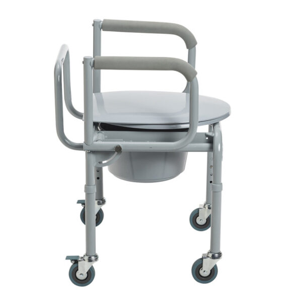 Drop-Arm Commode with Wheels